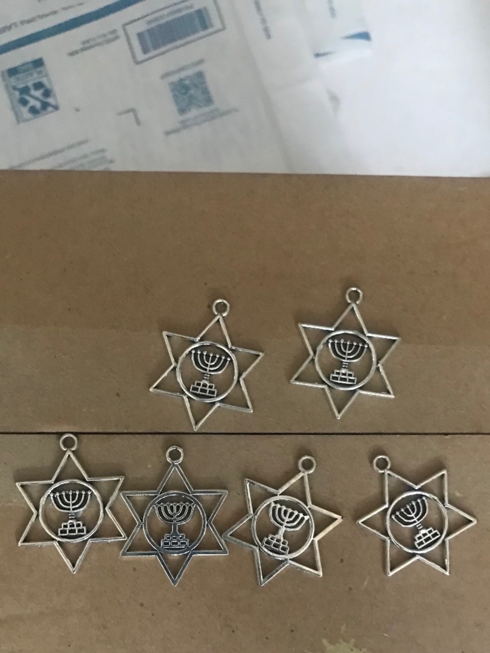 6 Men’s Vintage Star Of David Pendants